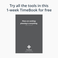 Photo of Trial TimeBook Productivity Planner for a week
